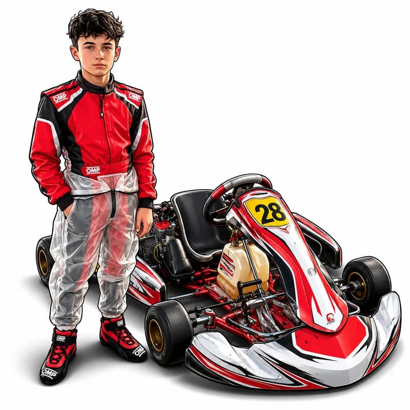 Illustration of an additional family kart driver membership