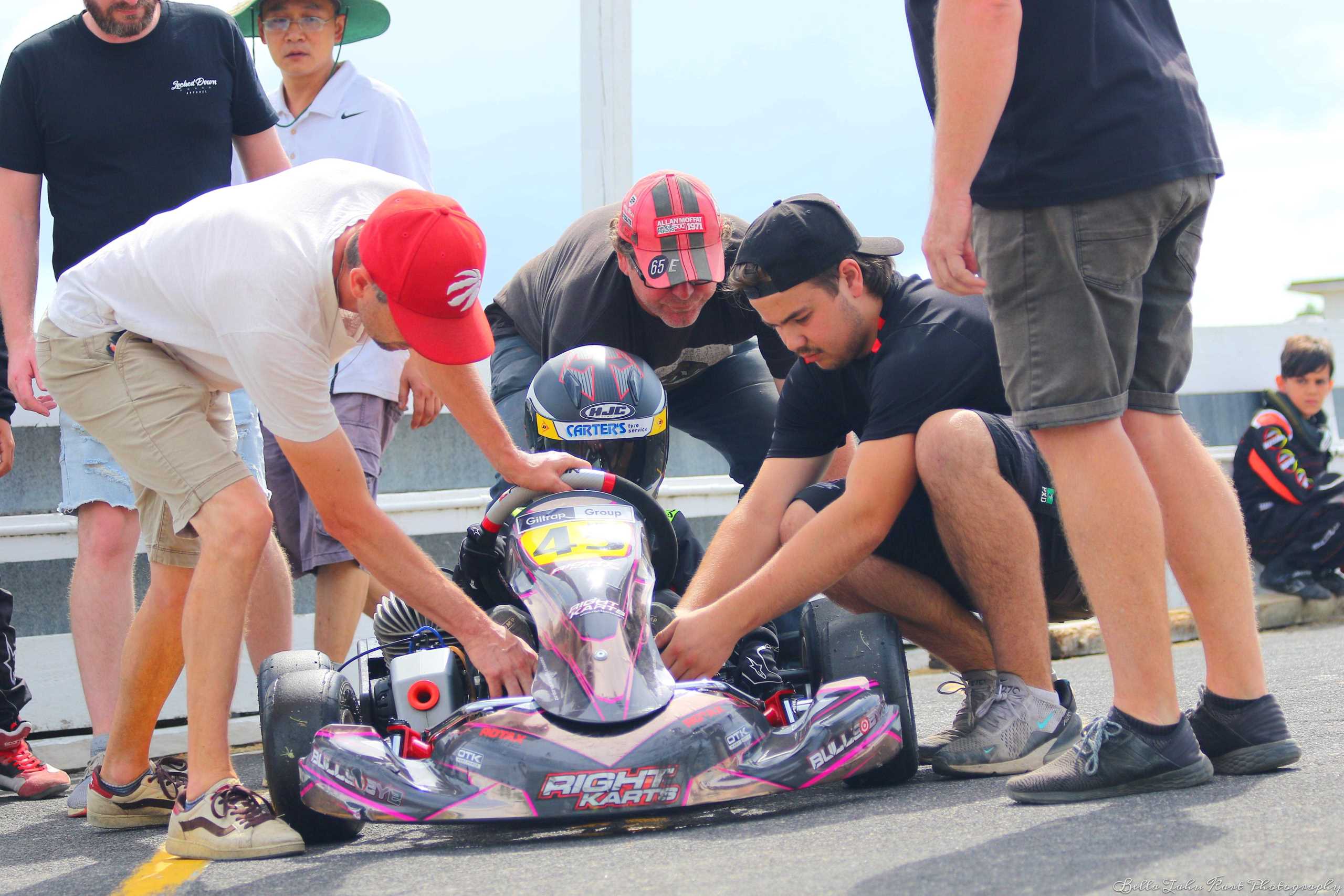 Junior driver at a KartSport Auckland club day